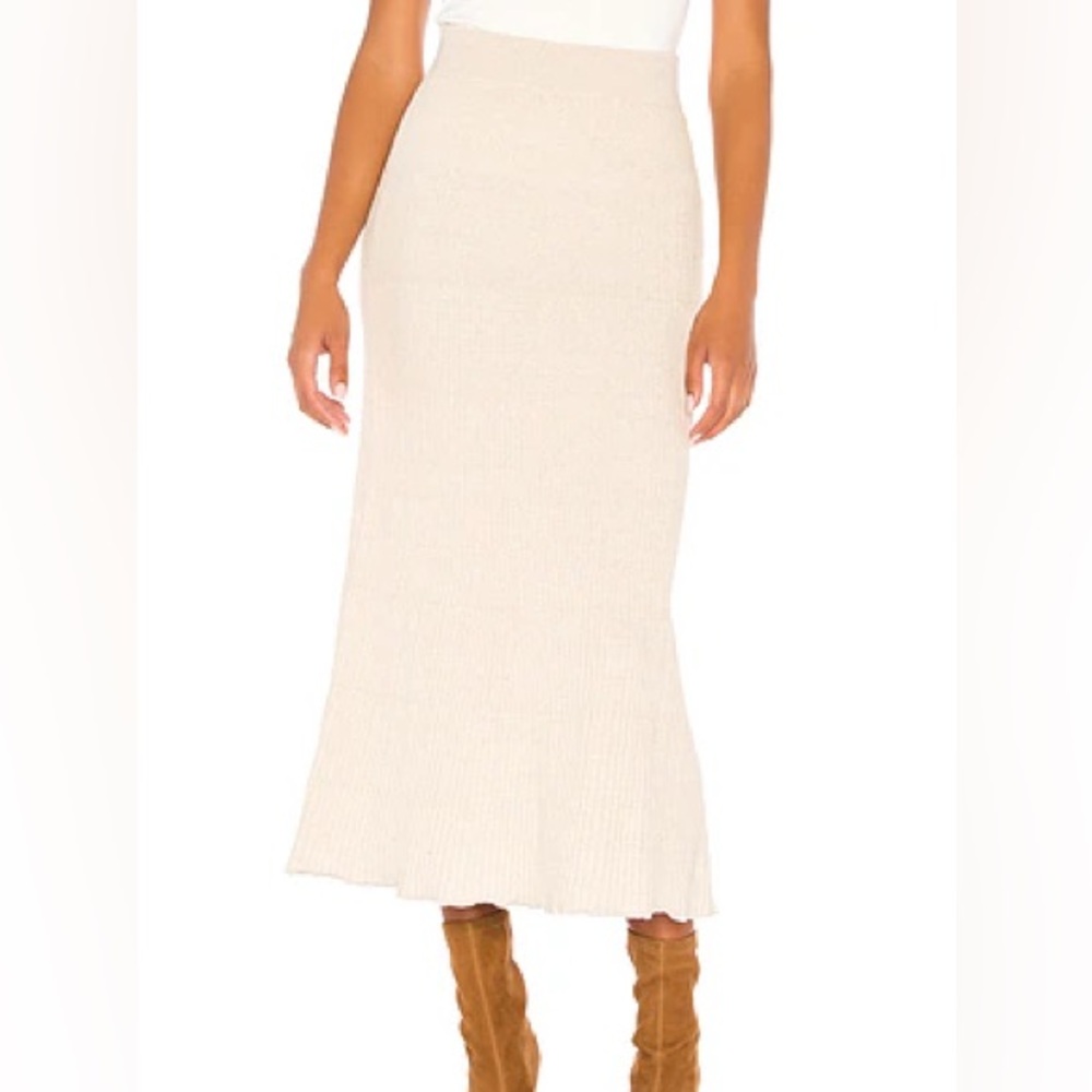 Shine Bright Skirt in Cream FREE PEOPLE Sz L